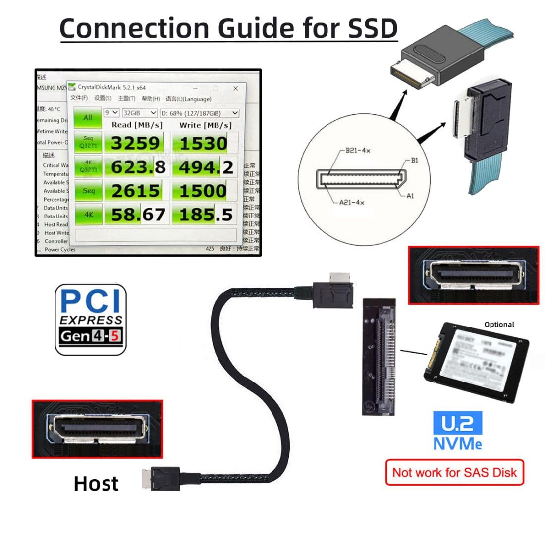 JavicTech Oculink Kabel PCIe 4 – Oculink Egpu Mini Pc Bewertung und Preis